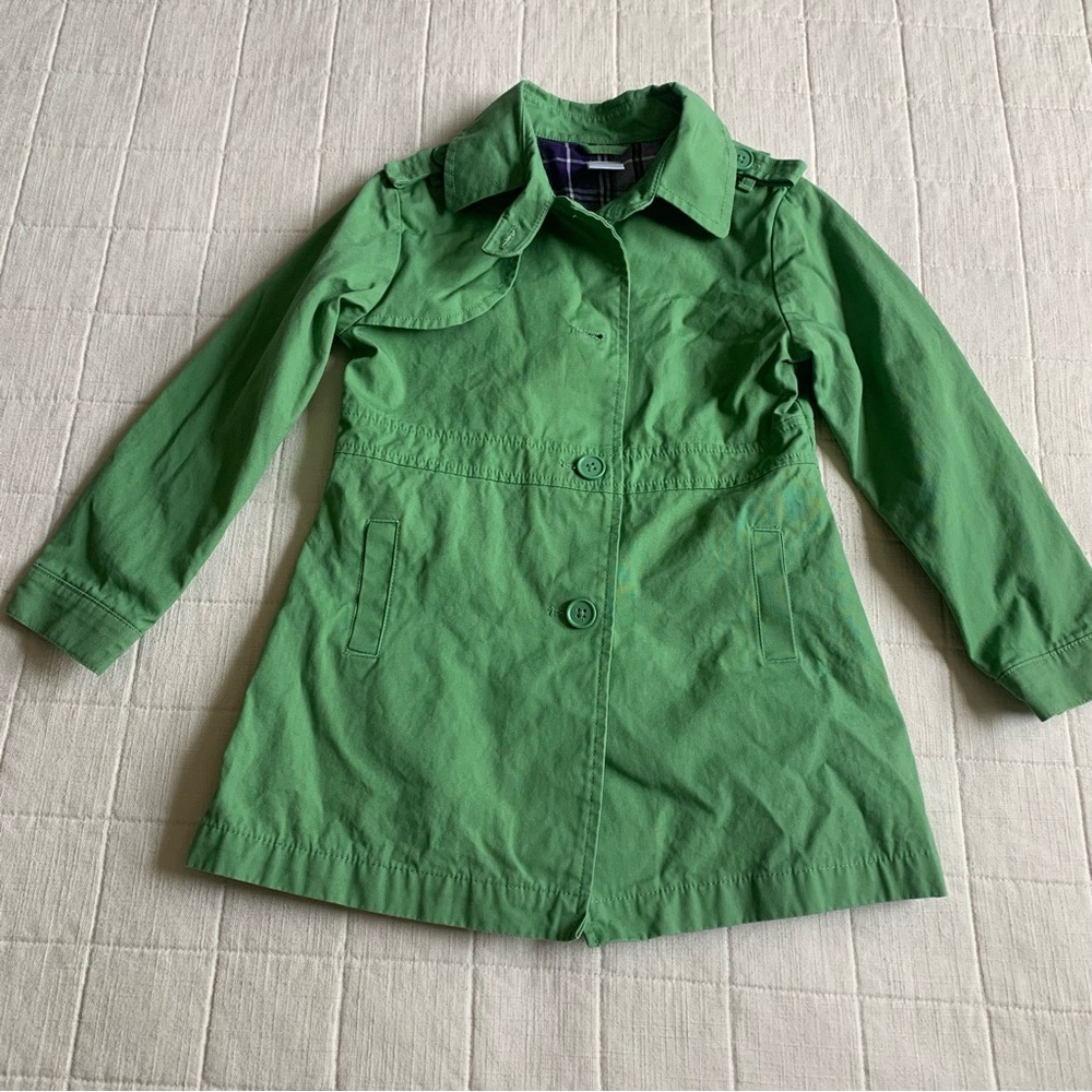 Gymboree Girls Green Trench Coat Size Small‎ (5-6 y/o)